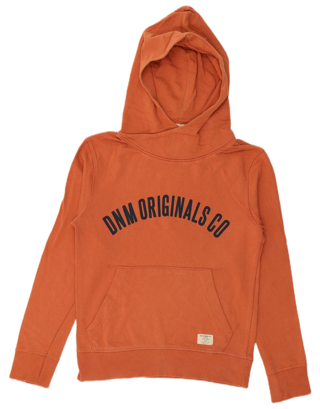 JACK & JONES Hombre Sudadera con capucha gráfica Jumper Small Naranja
