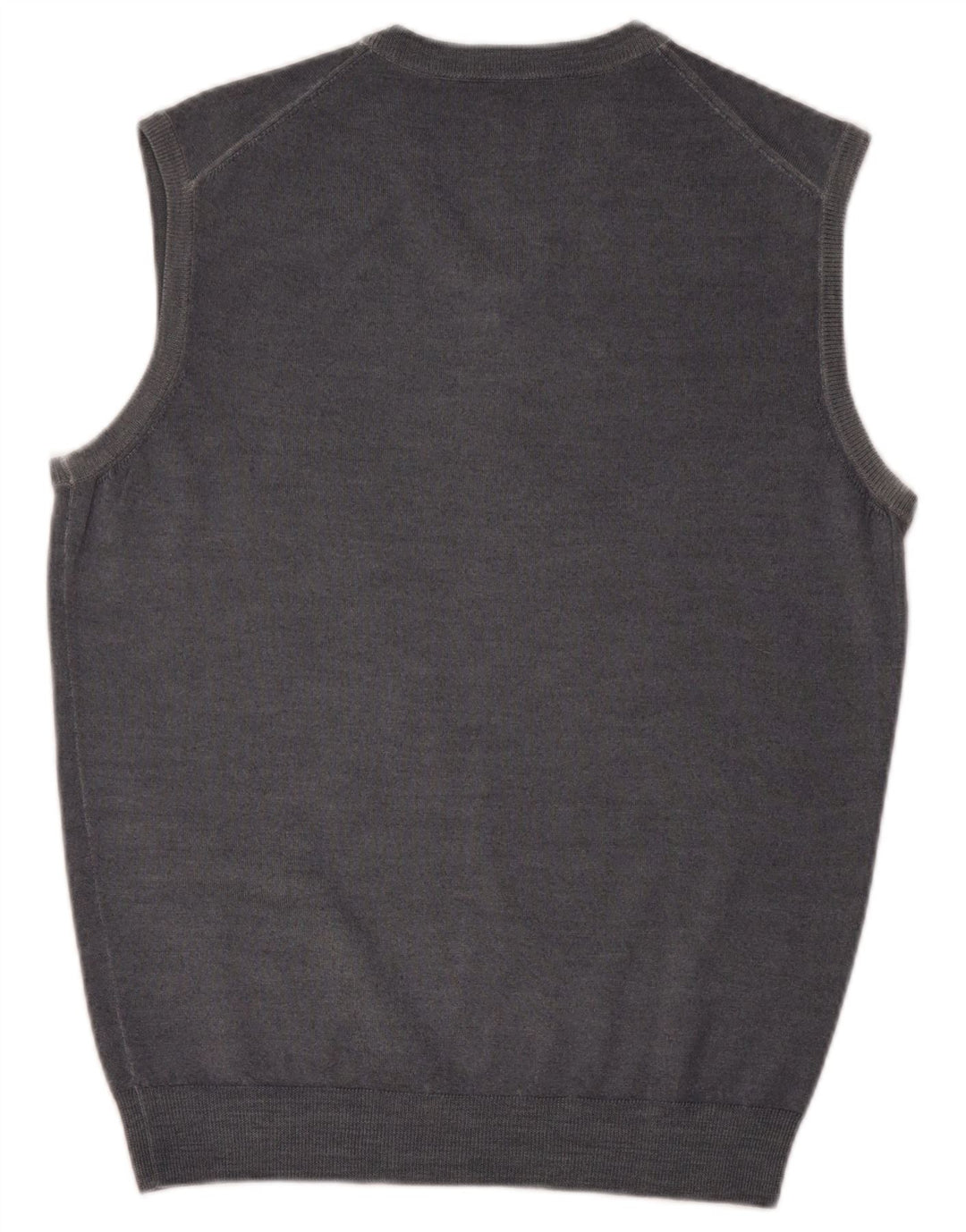 Boggi Hombre Chaleco Camiseta Sin Mangas Gris Medio Lana Nueva