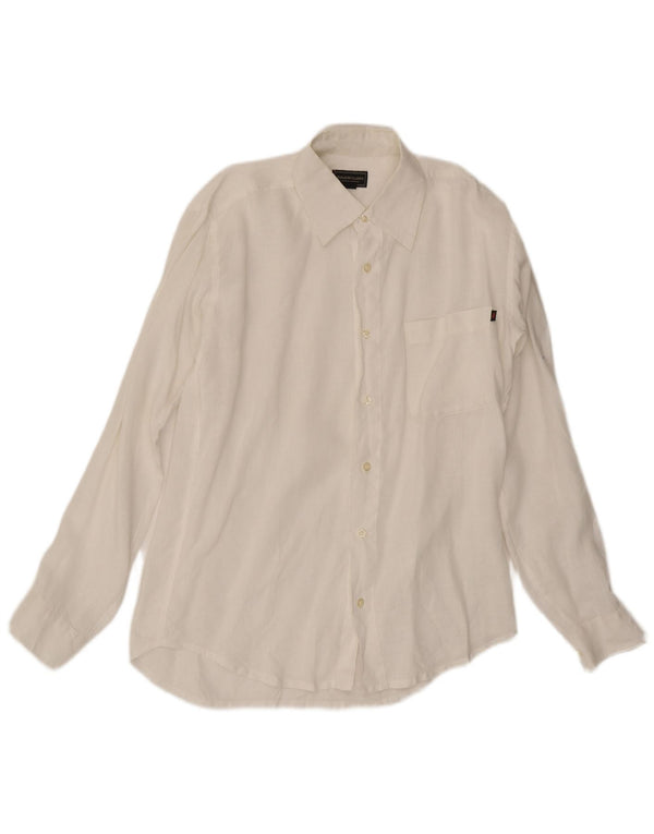 Camisa Marlboro Classics para hombre grande blanca