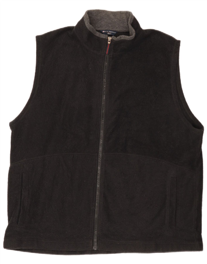 Marks & Spencer Chaqueta polar para hombre UK 44 2XL Poliéster negro