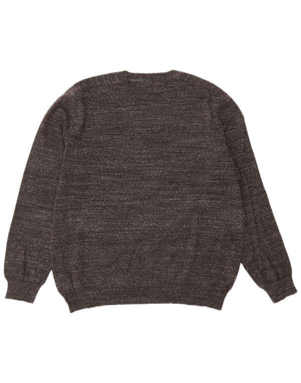 Polo Ralph Lauren - Jersey de cuello redondo para hombre, talla grande, algodón moteado gris