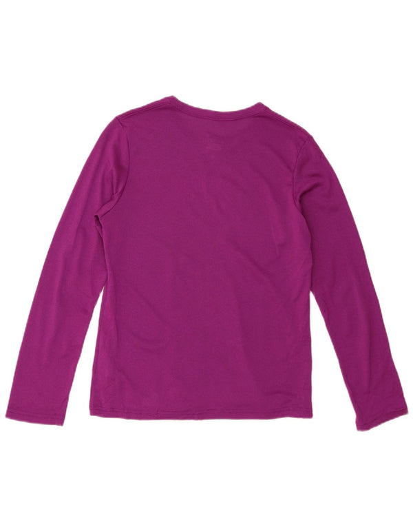 Nike Dri Fit Graphic Top manga larga para niñas de 12 a 13 años, talla grande, color morado