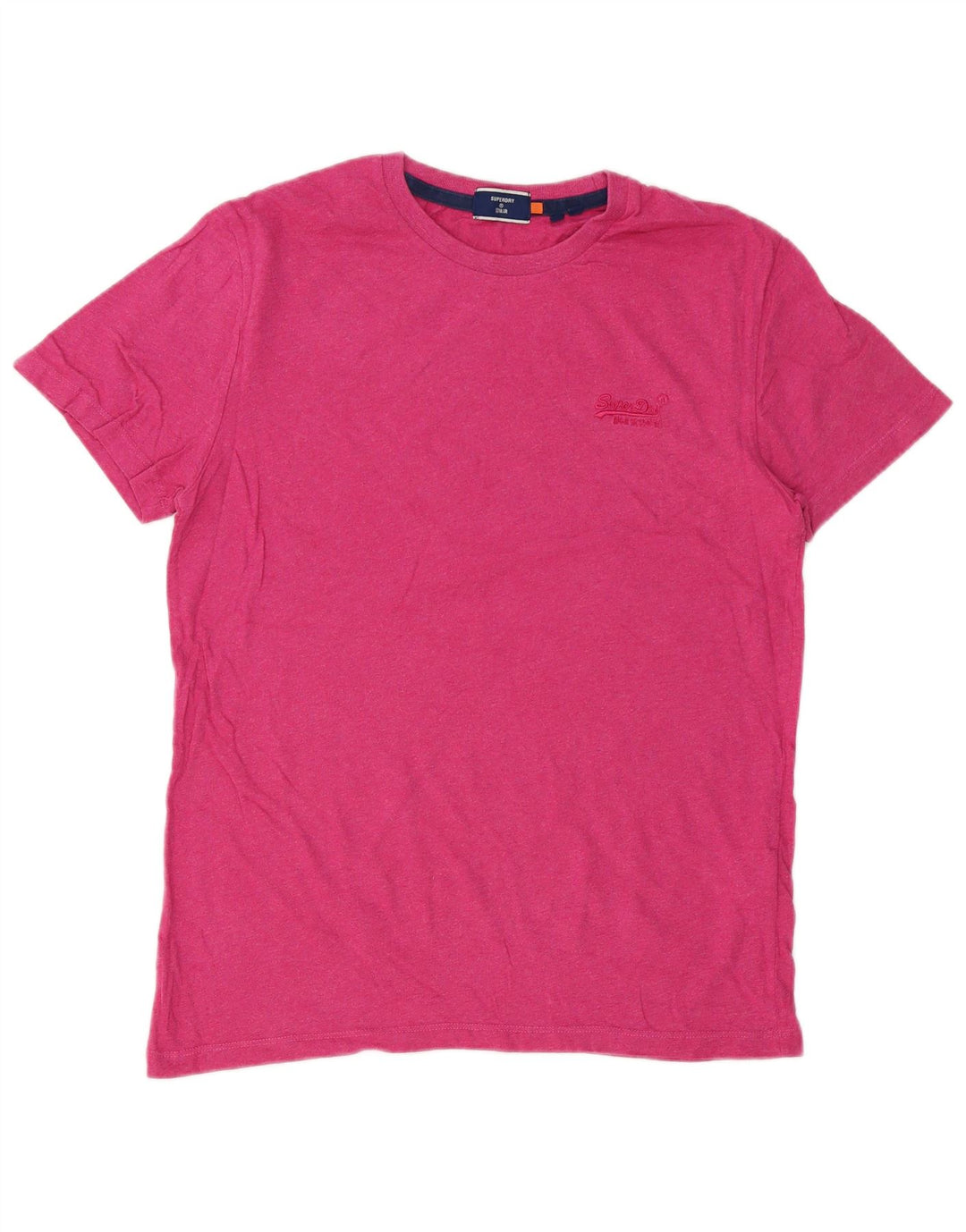 Superdry Hombre Camiseta Top Algodón Rosa Medio