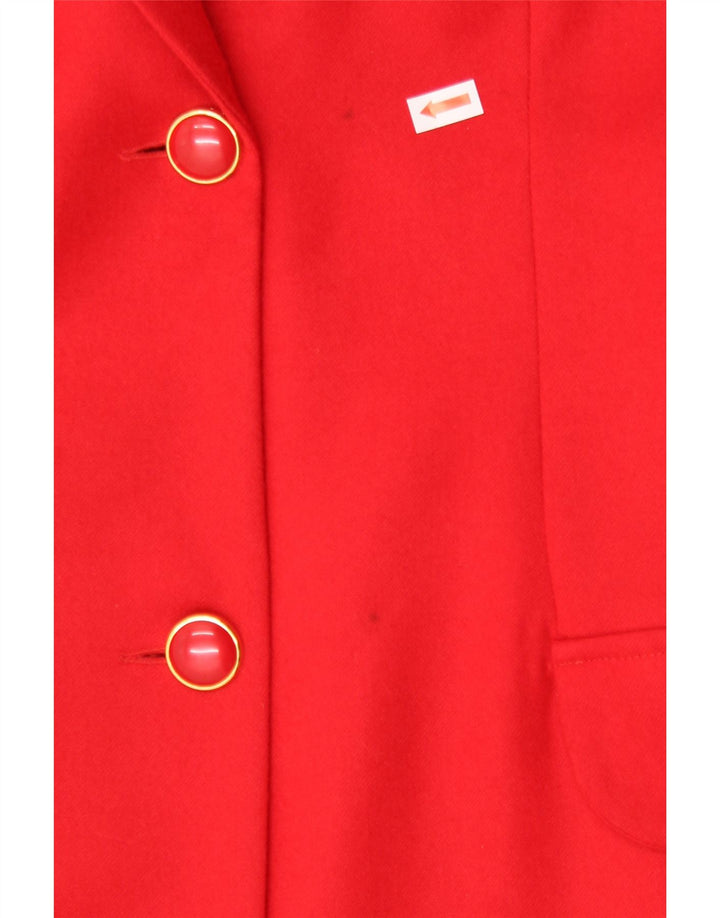 VINTAGE Womens Longline Double Breasted Blazer Jacket IT 46 Large Red Vintage Vintage and Second-Hand Vintage from Messina Hembry 