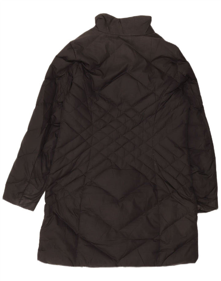 EDDIE BAUER Abrigo acolchado para mujer UK 44 Poliéster negro mediano