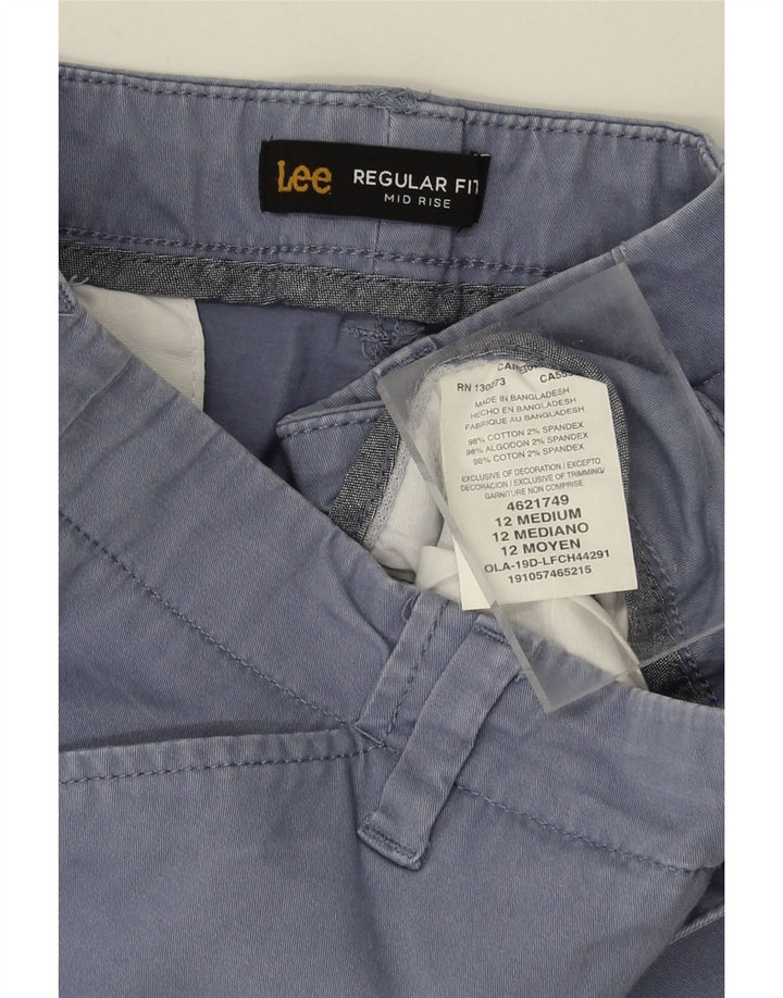 LEE Womens Mid Rise Regular Fit Bermuda Shorts US 12 Large W32  Blue Vintage Lee and Second-Hand Lee from Messina Hembry 