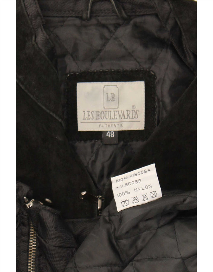 Les Boulevards Chaqueta Racer Gráfica Mujer IT 48 XL Negro Colorblock