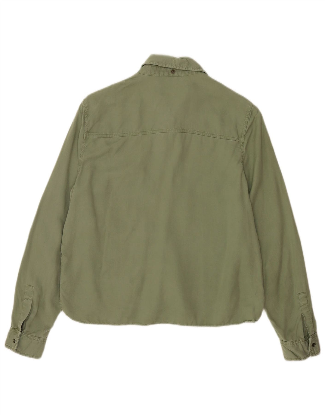 Zara Mujer Camisa Militar UK 10 Small Verde