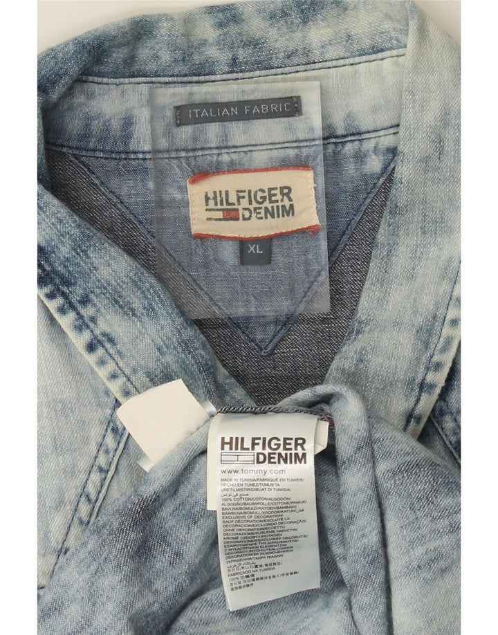 Camisa Tommy Hilfiger Hombre Denim XL Algodón Azul