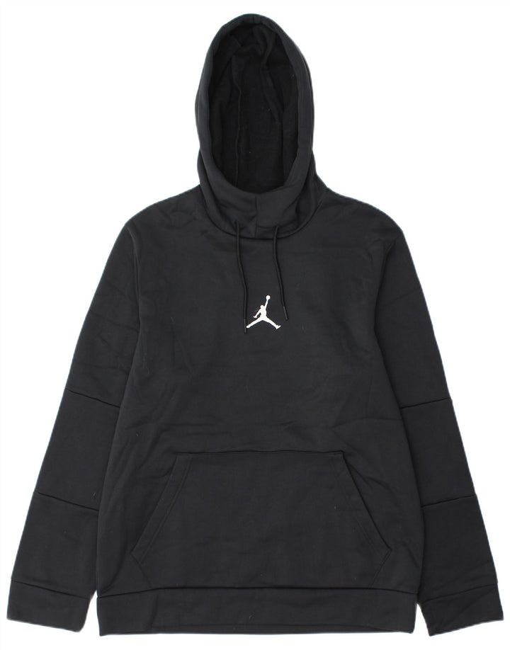 Jordan - Sudadera con capucha para hombre, ajuste estándar, talla pequeña, poliéster negro