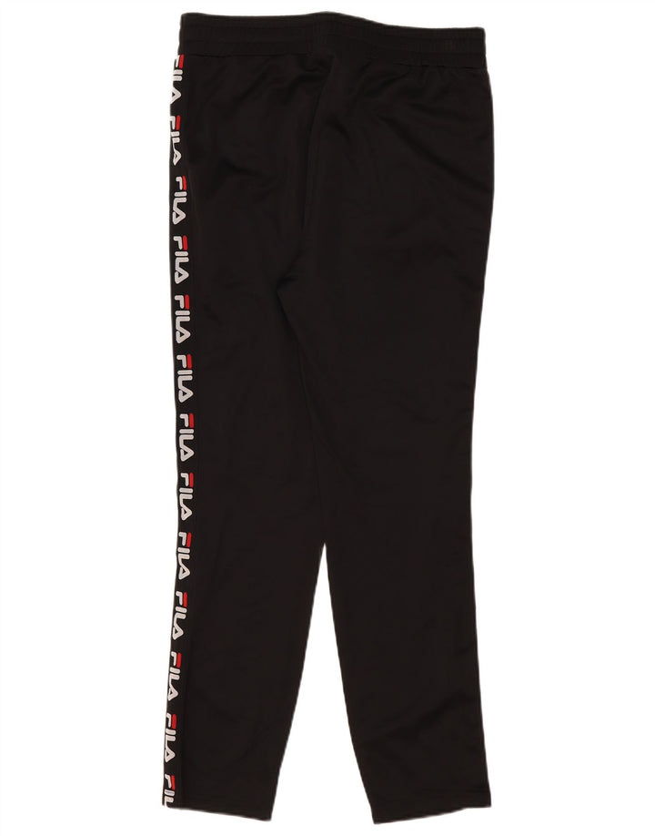 Fila Pantalón De Chándal Gráfico Para Hombre Pequeño Poliéster Negro