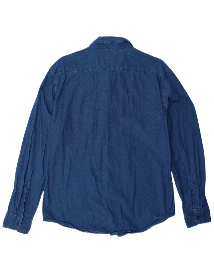 LEVI'S Camisa ajustada para hombre, talla grande, algodón azul marino