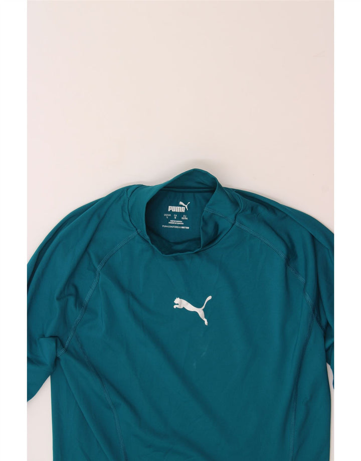 PUMA Womens Top Long Sleeve UK 14 Large Blue Polyester Vintage Puma and Second-Hand Puma from Messina Hembry 