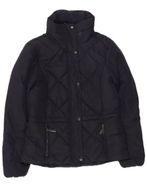 Marks & Spencer Chaqueta acolchada acolchada para mujer UK 10 Small Azul marino