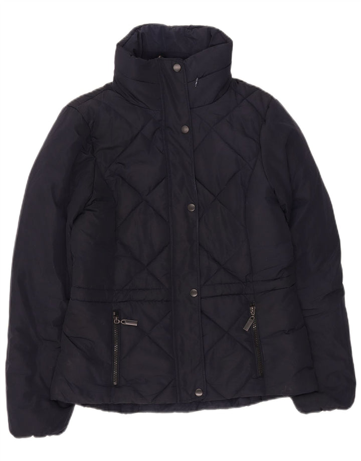 Marks & Spencer Chaqueta acolchada acolchada para mujer UK 10 Small Azul marino