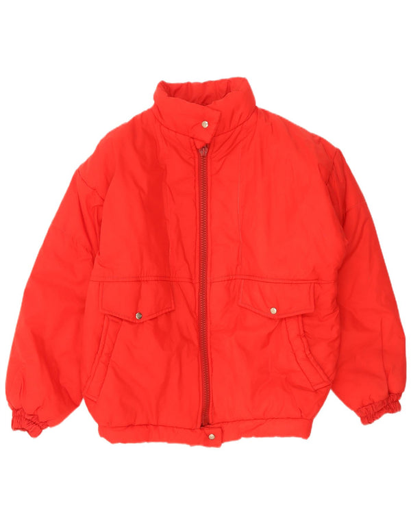 Vintage mujer chaqueta acolchada Reino Unido 18 XL rojo