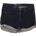 MOSSIMO Womens Mid Rise Denim Shorts US 8 Medium W34  Navy Blue Cotton Vintage Mossimo and Second-Hand Mossimo from Messina Hembry 