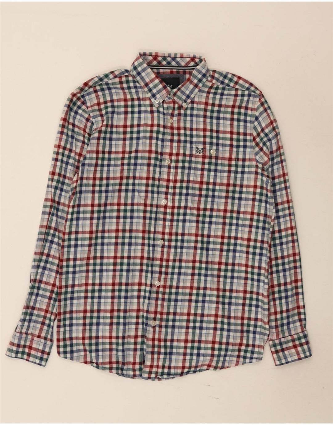 Crew Clothing Camisa de franela de ajuste clásico para hombre Cuadros medianos multicolores