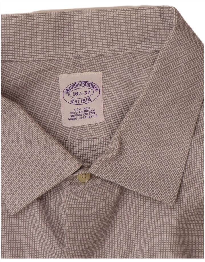 Brooks Brothers Camisa para hombre talla 18 1/2 2XL Algodón gris