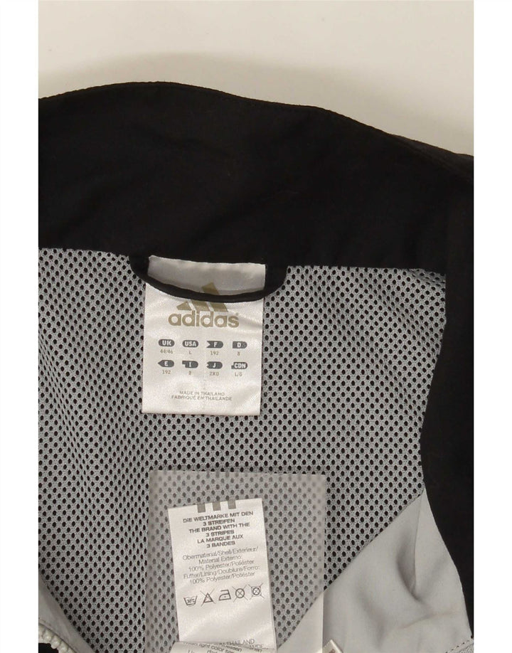 Adidas Chaqueta impermeable para hombre UK 44/46 Large Blanco Colorblock Poliéster