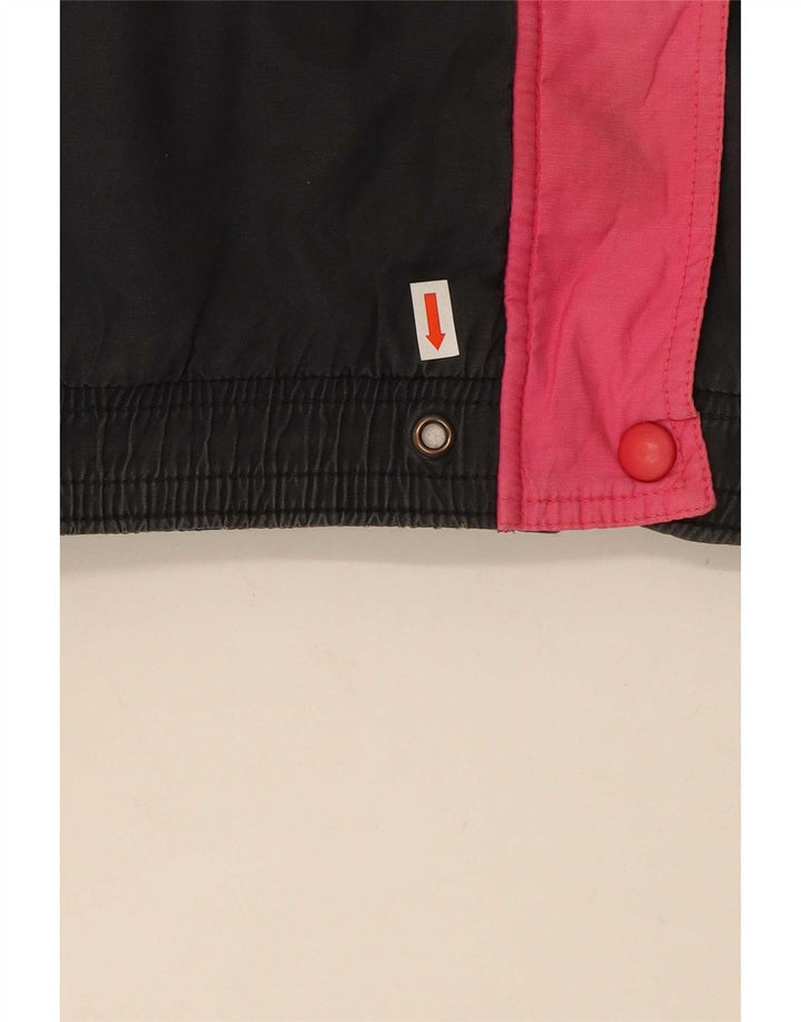 Vintage mujer chaqueta de esquí Reino Unido 18 XL bloque de color multicolor