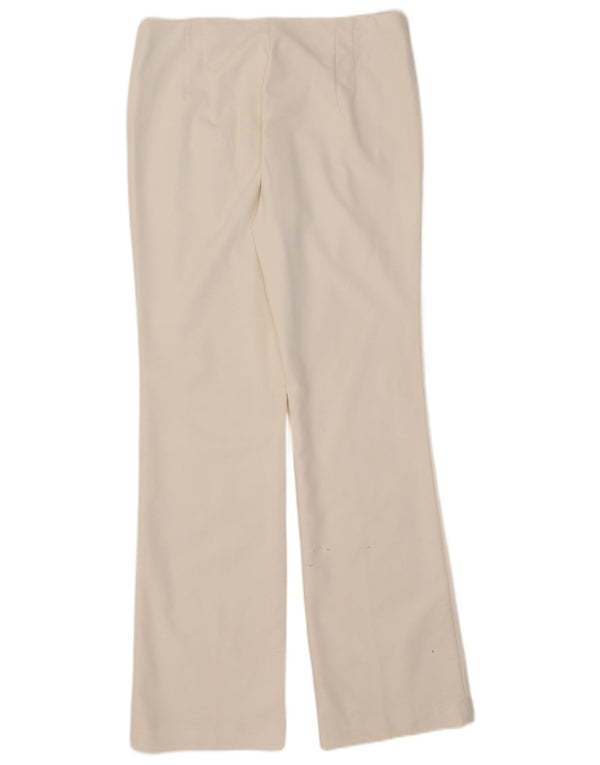 Zara Mujer Pantalón Casual Bootcut XL W32 L32 Blanco