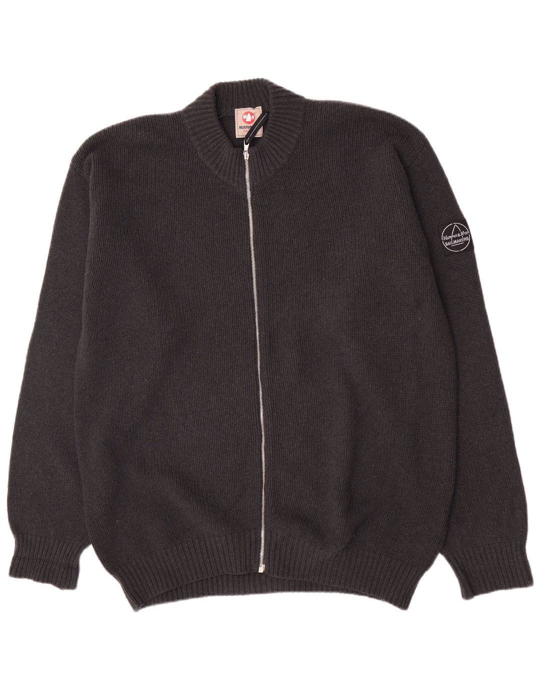 Murphy & Nye Suéter tipo cárdigan para hombre XL Lana gris