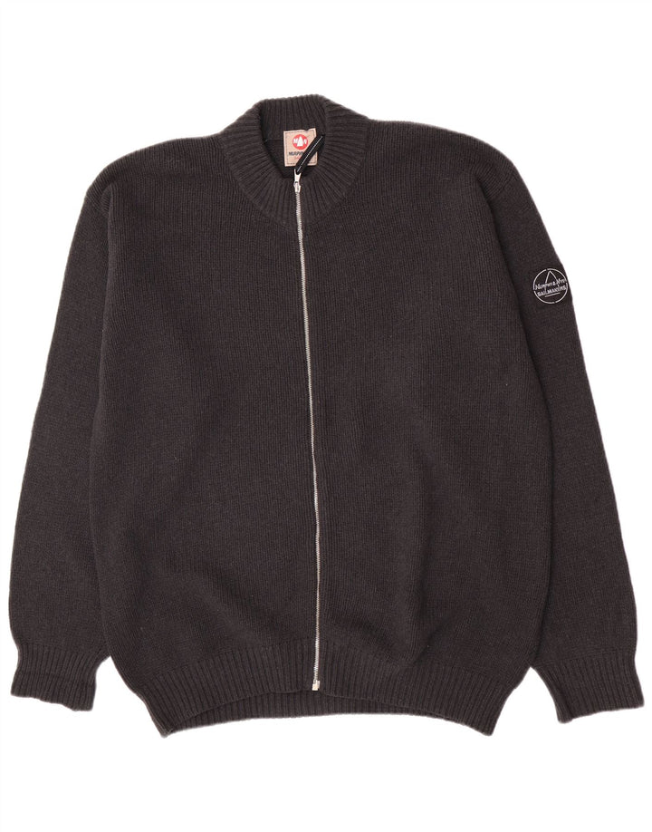 Murphy & Nye Suéter tipo cárdigan para hombre XL Lana gris