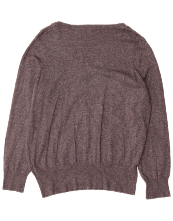 Marks & Spencer Jersey con Cuello en V para Mujer UK 40 XL Viscosa Gris