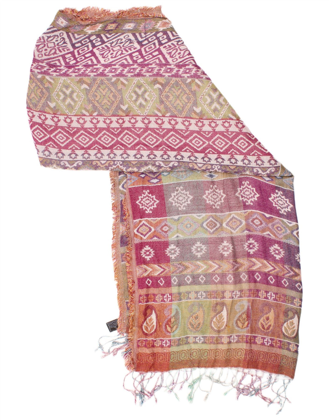 Monsoon Bufanda rectangular para mujer Talla única Multicolor Fair Isle Bohemia