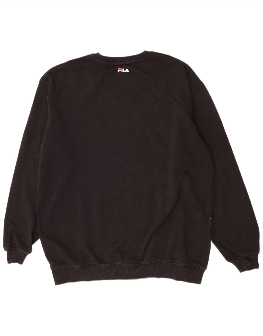 Fila Hombre Graphic Sudadera Jumper Grande Algodón Negro