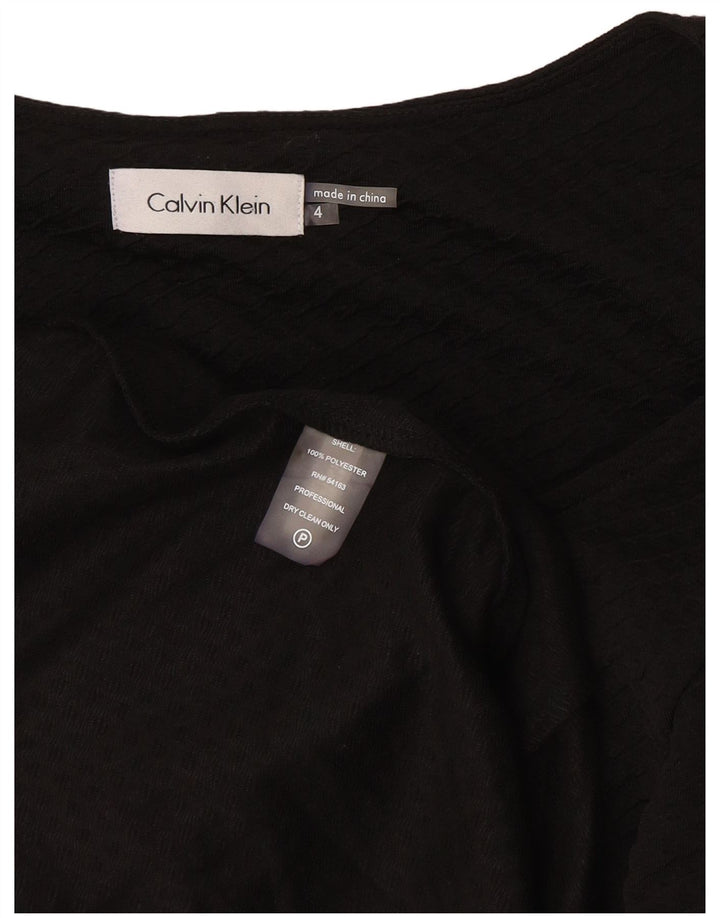 CALVIN KLEIN Vestido sin mangas para mujer US 4 Pequeño Poliéster negro