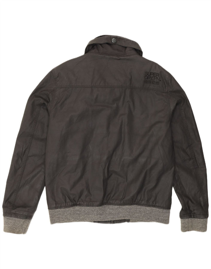 Superdry Chaqueta de algodón encerado para hombre ES 44 2XL Negro