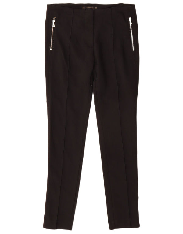 Zara Mujer Pantalón Chino Pitillo Pequeño W26 L29 Negro