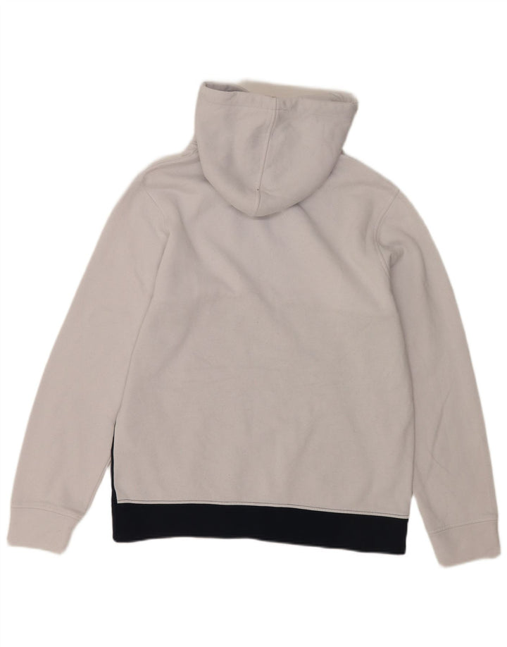 JACK & JONES Hombre Sudadera con capucha gráfica Jumper Large Blanco Colorblock Poliéster