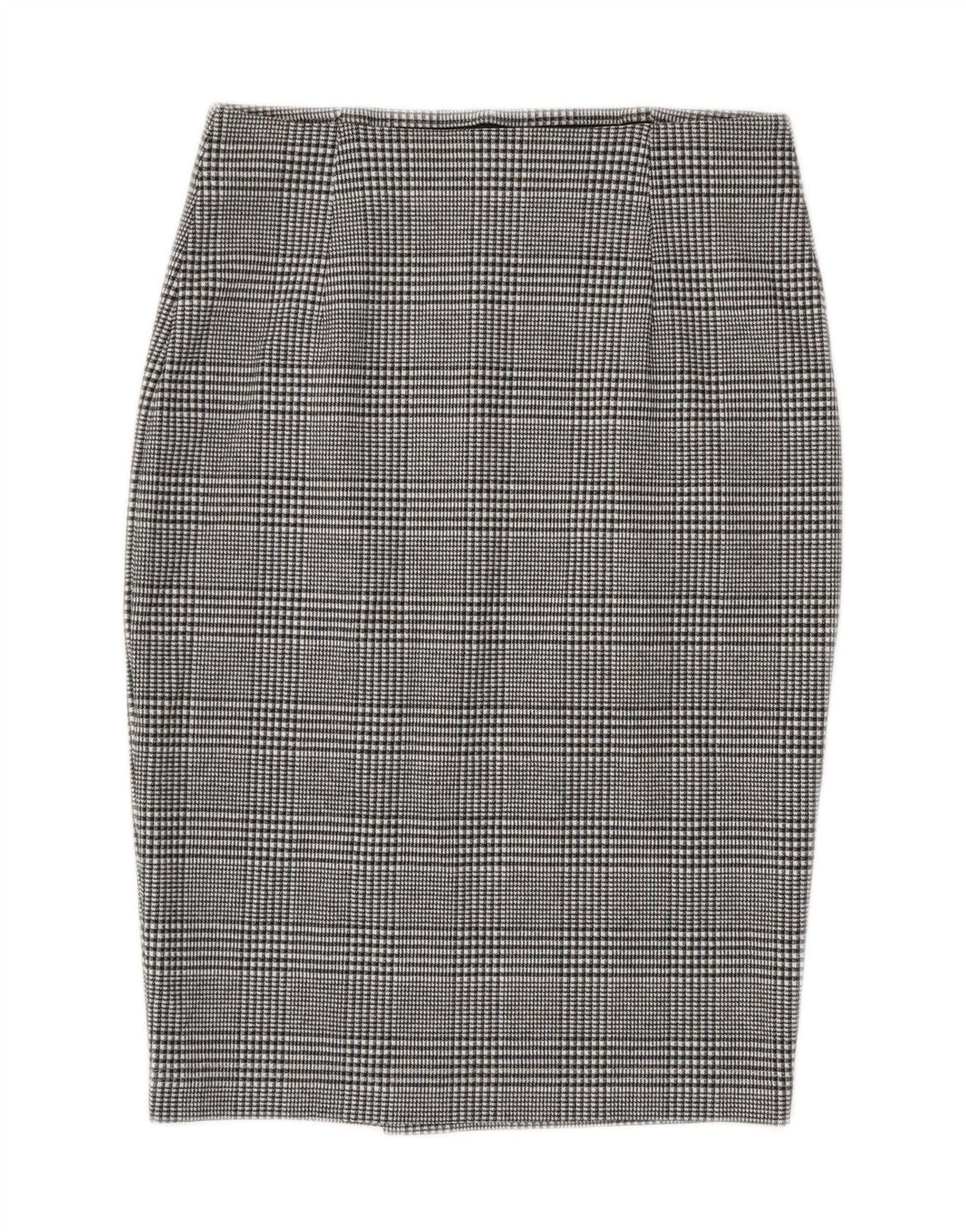 Marks & Spencer Falda lápiz para mujer UK 8 Small W28 Poliéster a cuadros gris