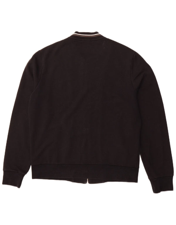FRED PERRY Chaqueta superior de chándal para hombre Algodón negro grande