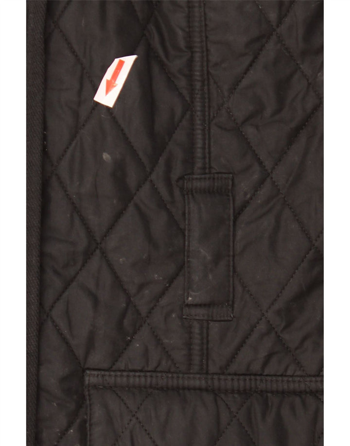 Barbour Chaqueta acolchada militar para mujer Reino Unido 44 Poliéster negro grande