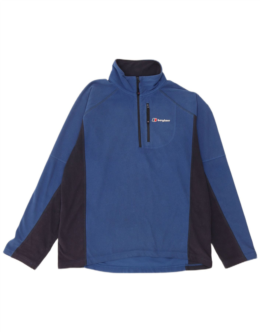 BERGHAUS Jersey De Polar Con Cremallera Y Cuello Para Hombre Poliéster Color Block Azul Medio