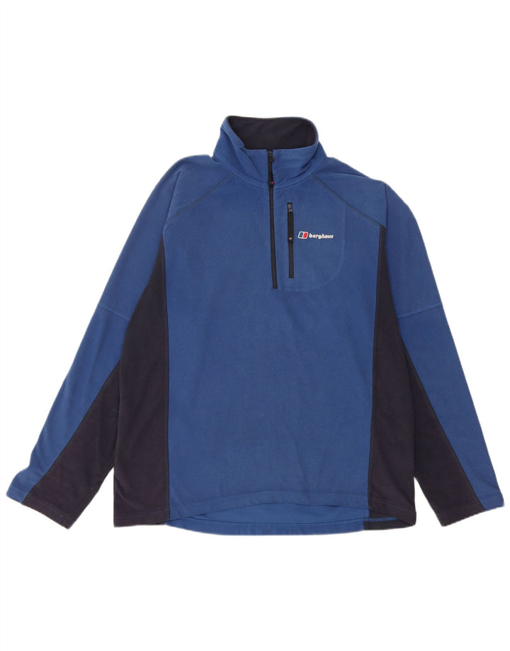 BERGHAUS Jersey De Polar Con Cremallera Y Cuello Para Hombre Poliéster Color Block Azul Medio