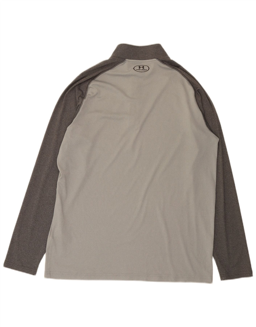 Under Armour Hombre Heat Gear Zip Neck Jersey Chándal Top Grande Gris