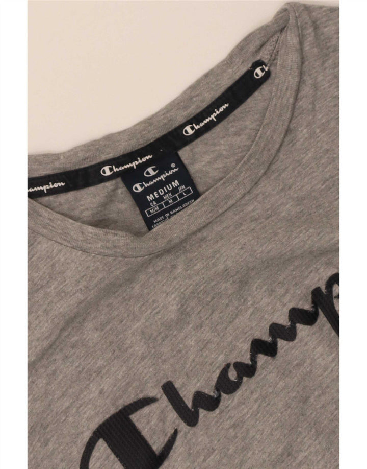 Champion Camiseta gráfica para hombre Top gris medio moteado