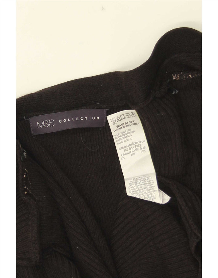 Marks & Spencer Suéter Cárdigan Abierto Largo para Mujer UK 46 Grande Negro