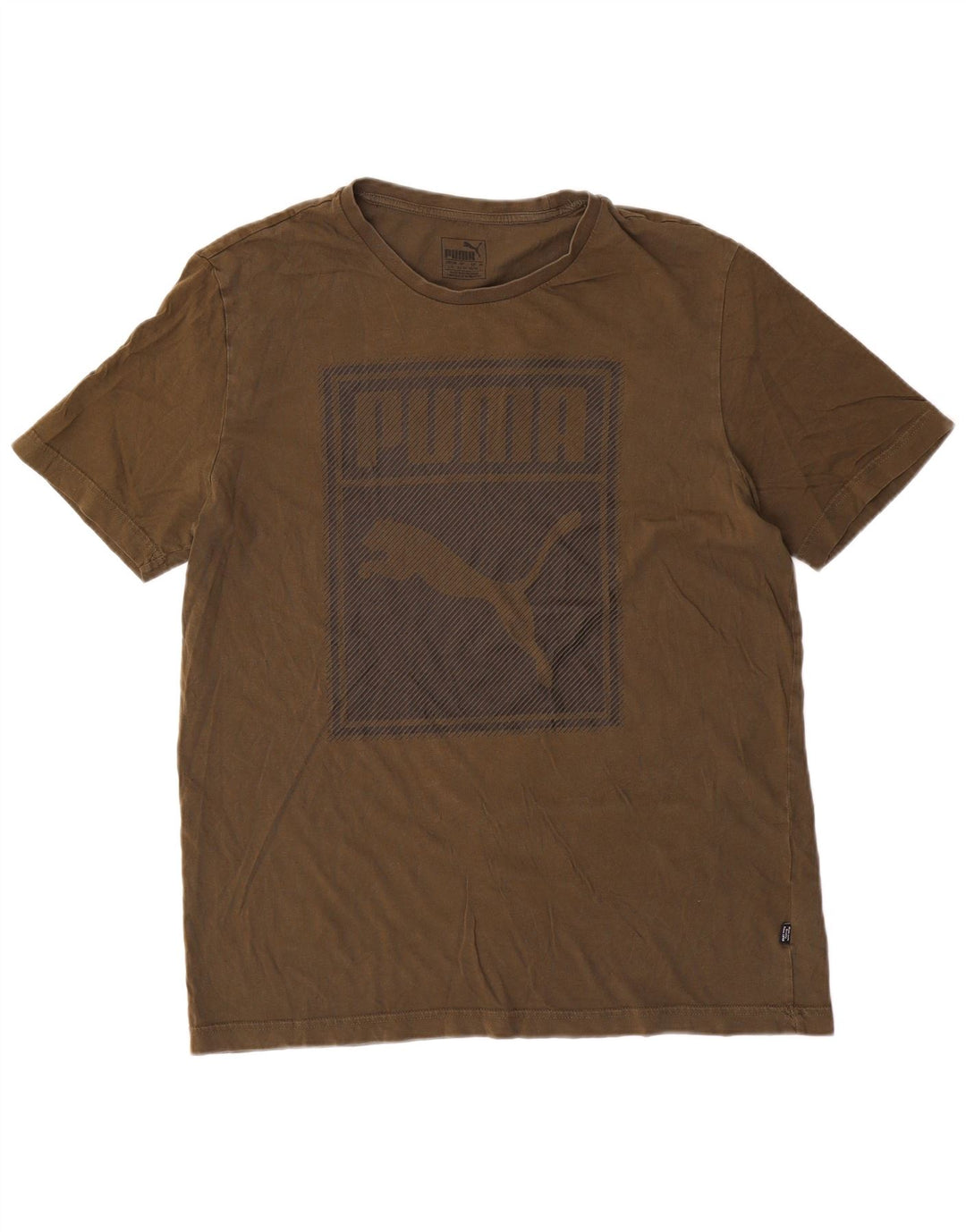 Puma - Camiseta gráfica para hombre, talla grande, algodón verde