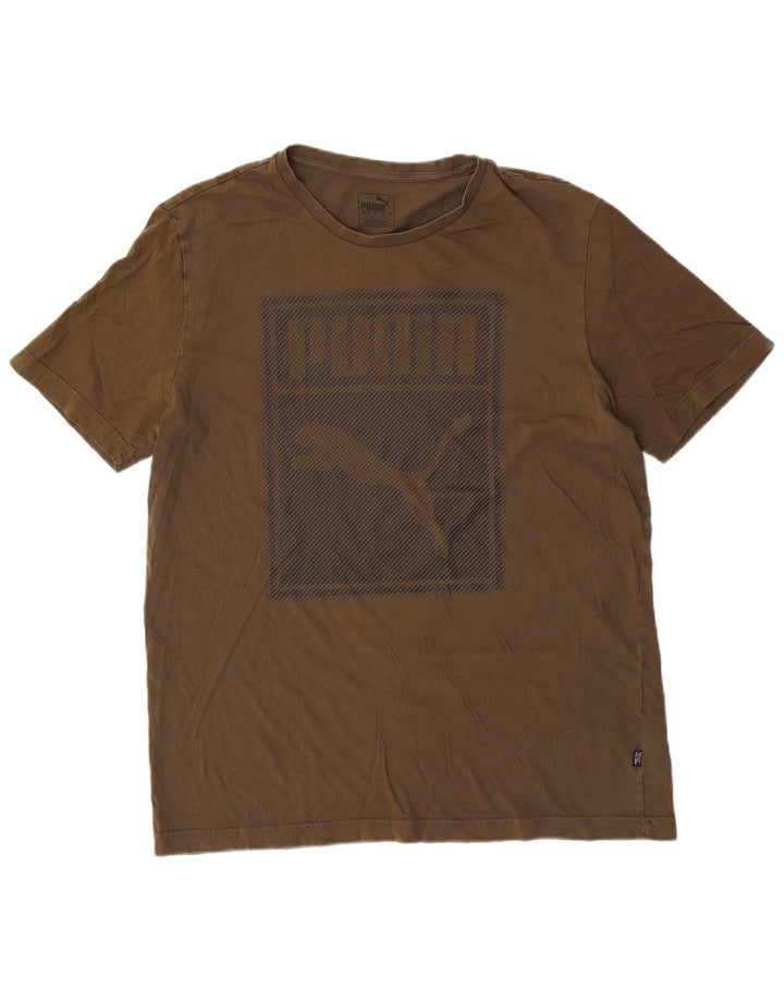 Puma - Camiseta gráfica para hombre, talla grande, algodón verde
