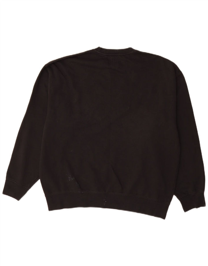 LEVI'S Hombre Relaxed Graphic Sudadera Jumper Grande Algodón Negro