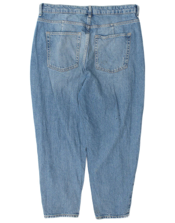 Marks & Spencer Jeans Mom Recortados para Mujer UK 40 Large W34 L25 Azul