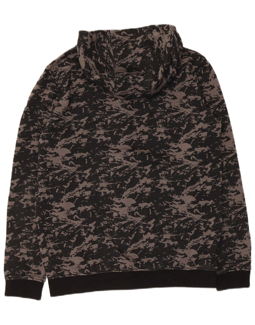Lyle & Scott Suéter con capucha y cremallera con estampado abstracto para niños 15-16 años Negro