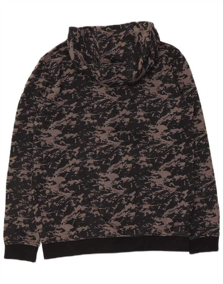 Lyle & Scott Suéter con capucha y cremallera con estampado abstracto para niños 15-16 años Negro