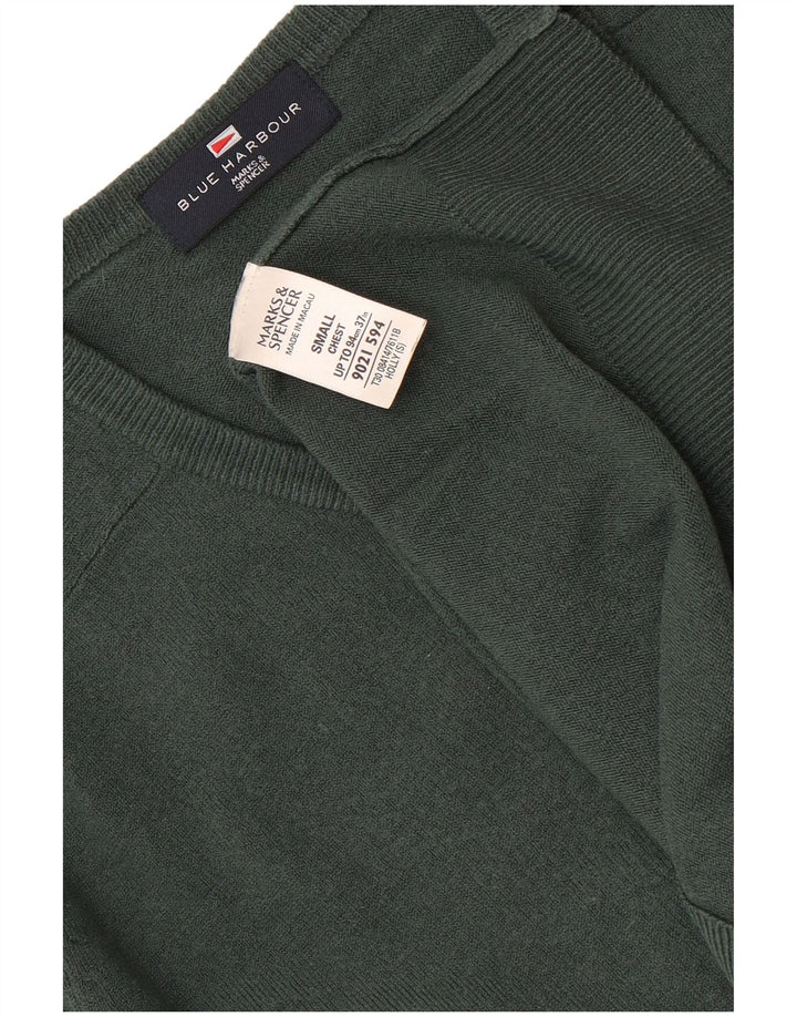 Marks & Spencer Jersey Azul Harbor con Cuello en V para Hombre Acrílico Verde Pequeño